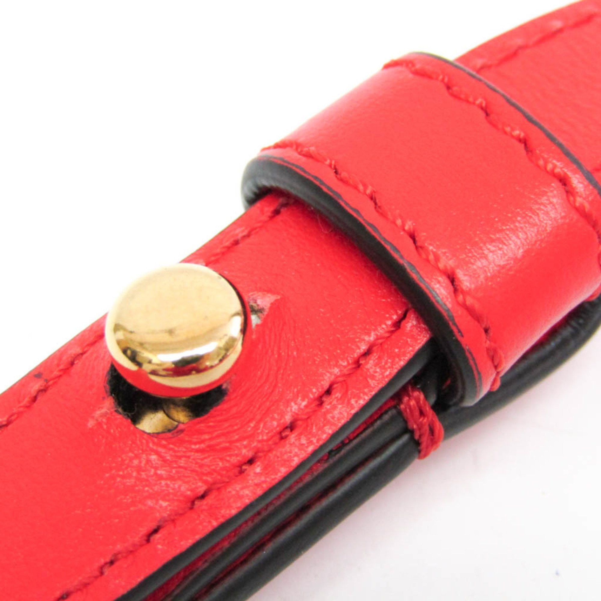 Versace Virtus Red Leather Shoulder Bag (Pre-Owned) Size ONE SIZE - 11 Thumbnail