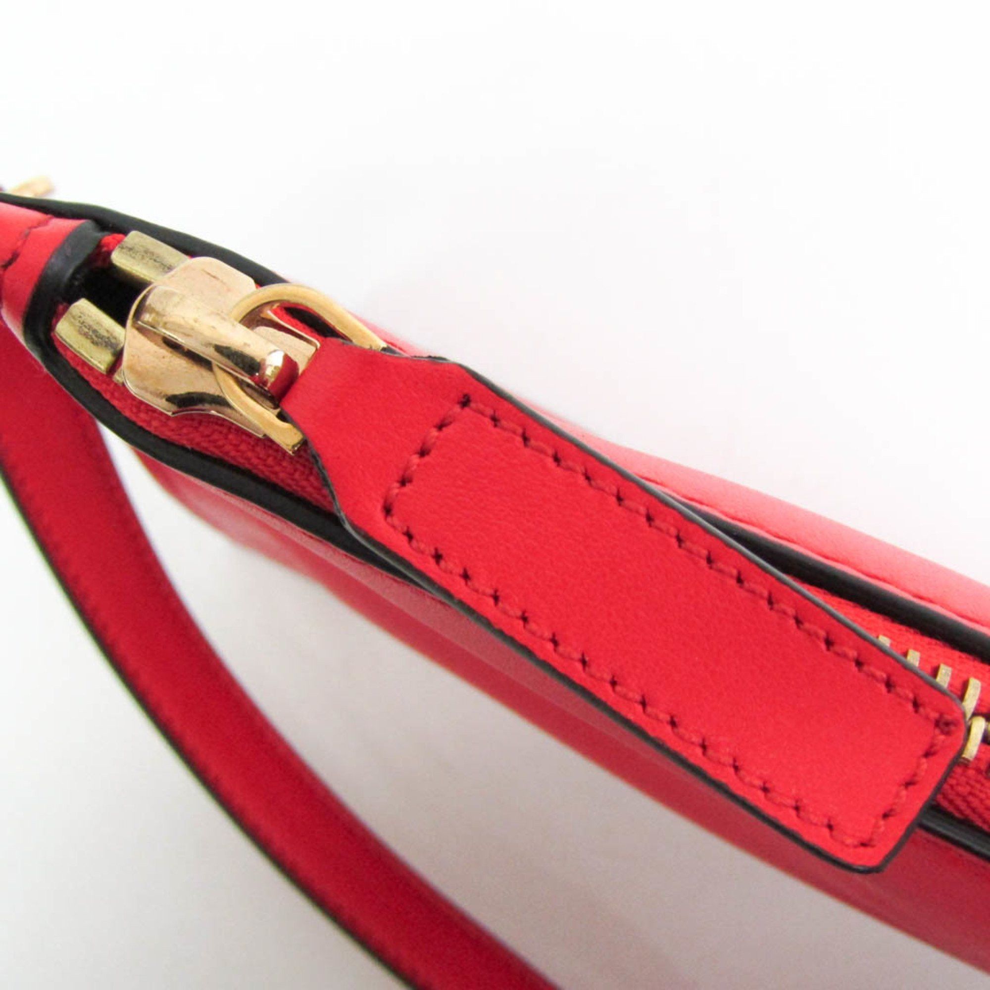 Versace Virtus Red Leather Shoulder Bag (Pre-Owned) Size ONE SIZE - 10 Thumbnail