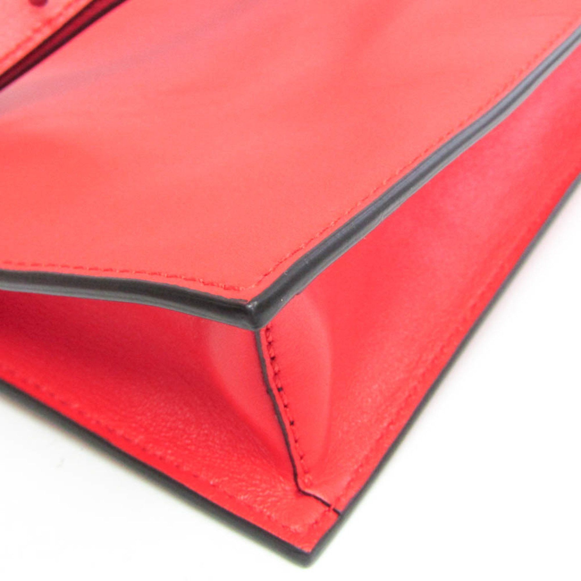 Versace Virtus Red Leather Shoulder Bag (Pre-Owned) Size ONE SIZE - 7 Thumbnail