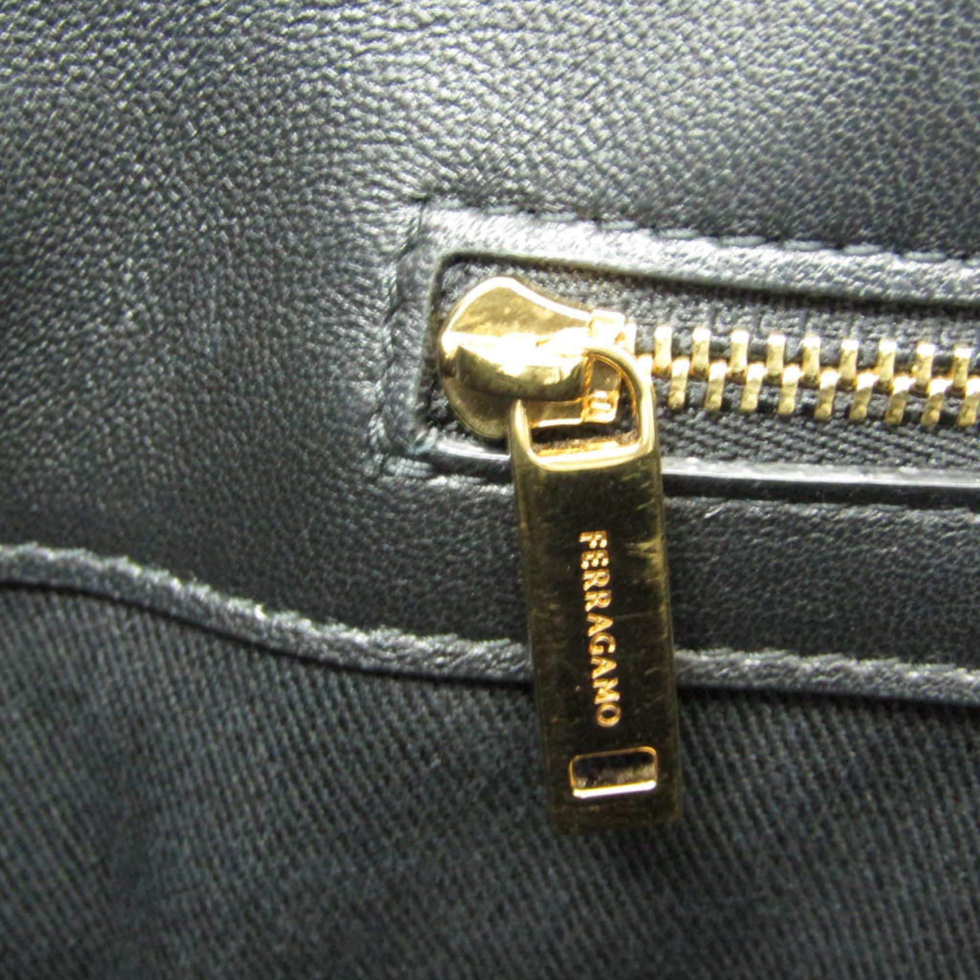 Salvatore Ferragamo Black Canvas Tote Bag (Pre-Owned) Size ONE SIZE - 14 Thumbnail