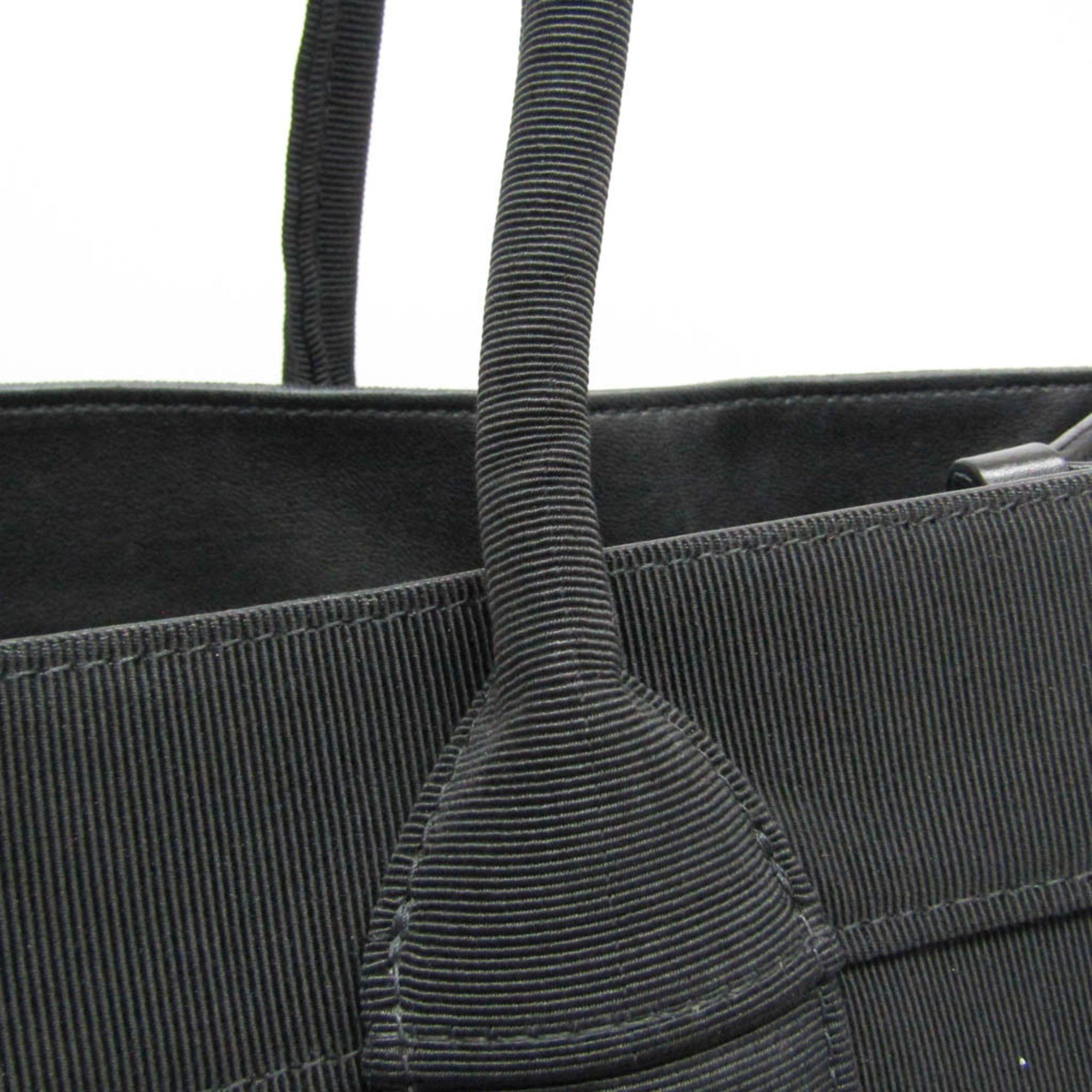 Salvatore Ferragamo Black Canvas Tote Bag (Pre-Owned) Size ONE SIZE - 12 Thumbnail