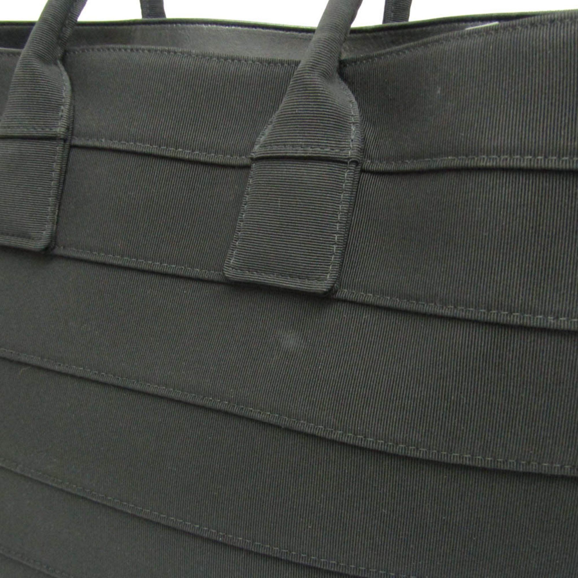 Salvatore Ferragamo Black Canvas Tote Bag (Pre-Owned) Size ONE SIZE - 9 Thumbnail