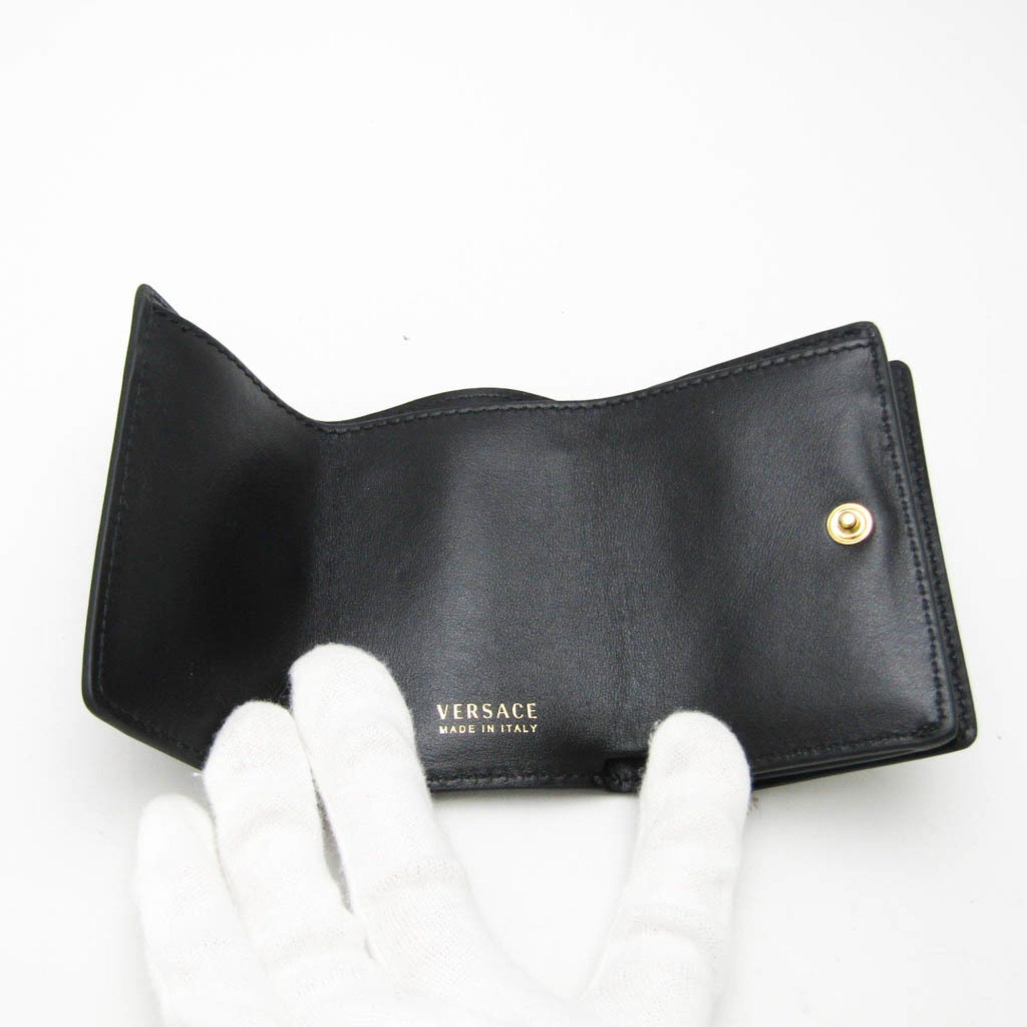 Versace Black Leather Wallet (Pre-Owned) Size ONE SIZE - 3 Thumbnail