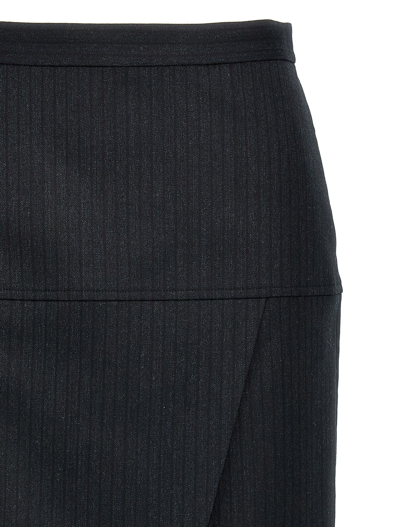 Fendi Pinstriped Wool Skirt Size 28" / US 6 / IT 42 - 3 Thumbnail