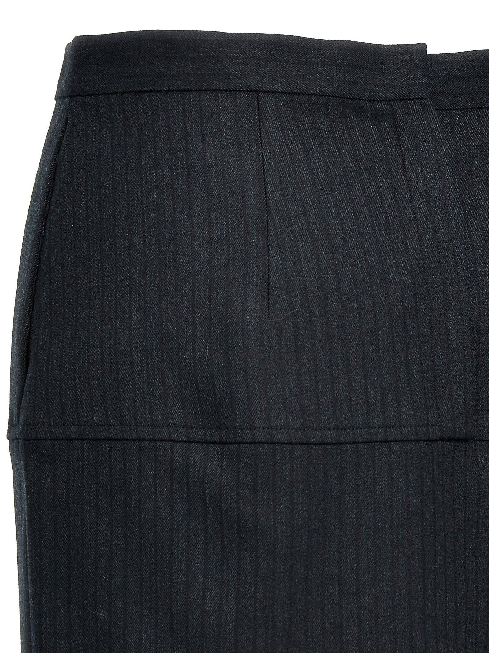 Fendi Pinstriped Wool Skirt Size 28" / US 6 / IT 42 - 4 Thumbnail