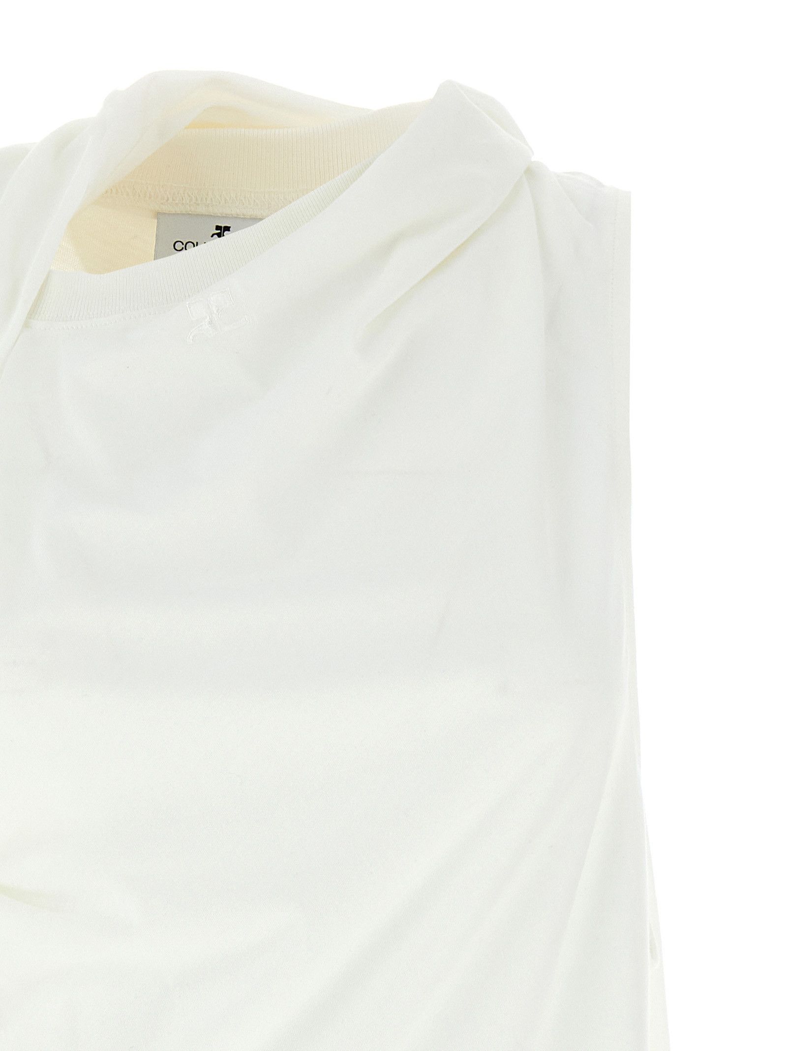 Courreges 'Asymetrique Off The Shoulder' T-Shirt Size M / US 6-8 / IT 42-44 - 3 Thumbnail