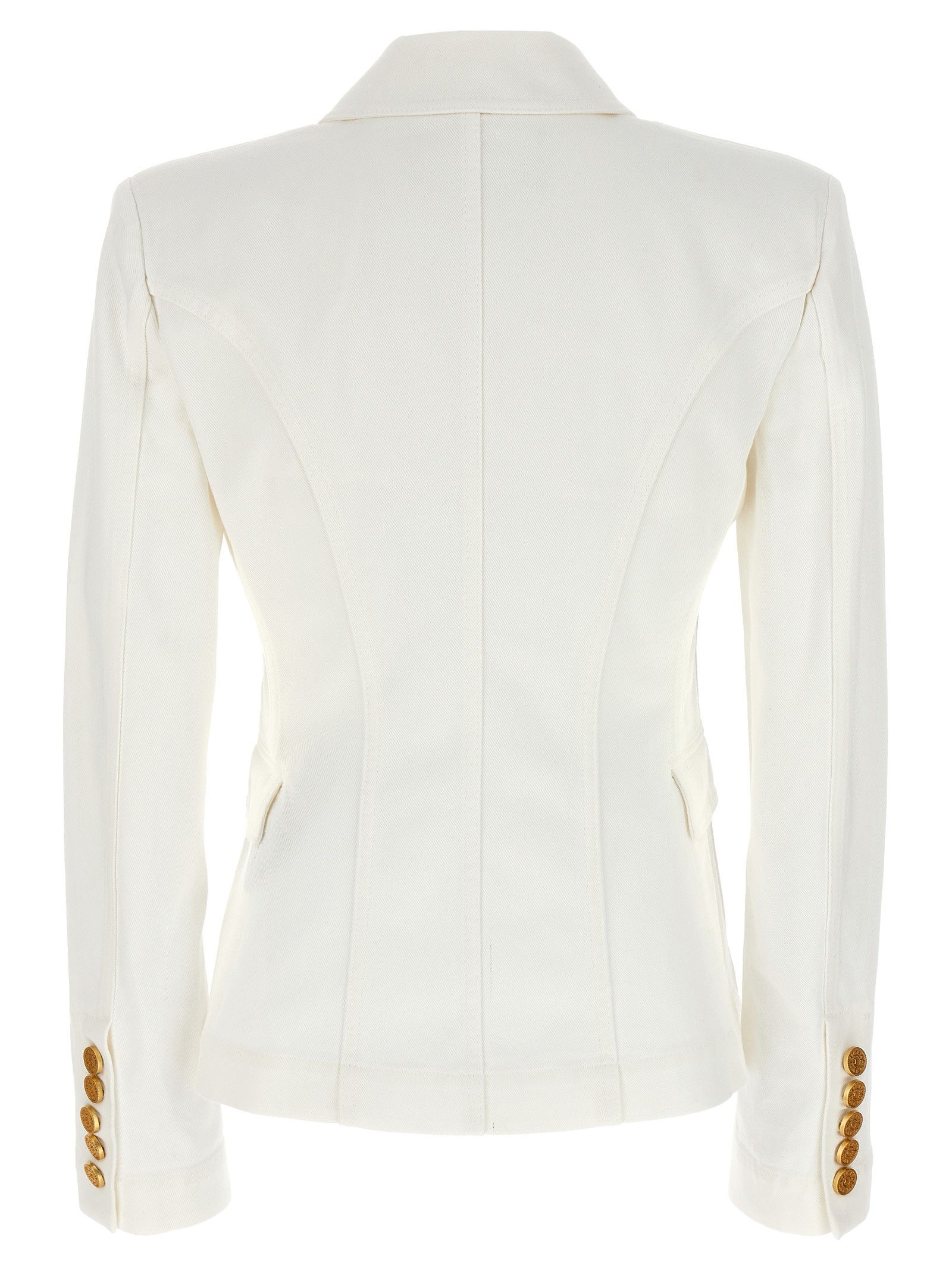 Balmain Double-Breasted Denim Blazer Size XS / US 0-2 / IT 36-38 - 2 Thumbnail