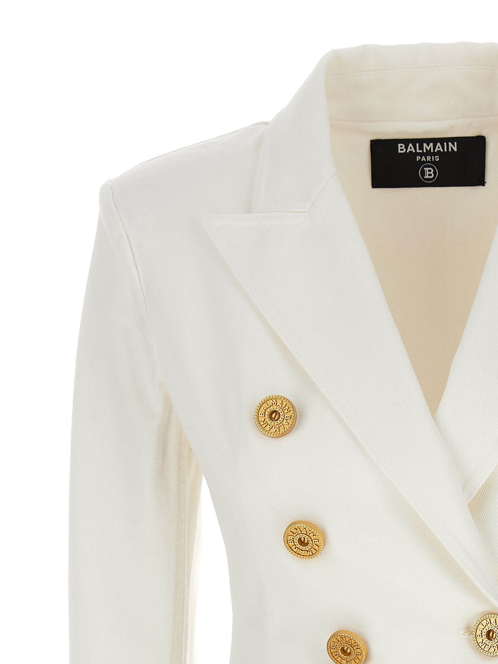 Balmain Double-Breasted Denim Blazer Size XS / US 0-2 / IT 36-38 - 3 Thumbnail