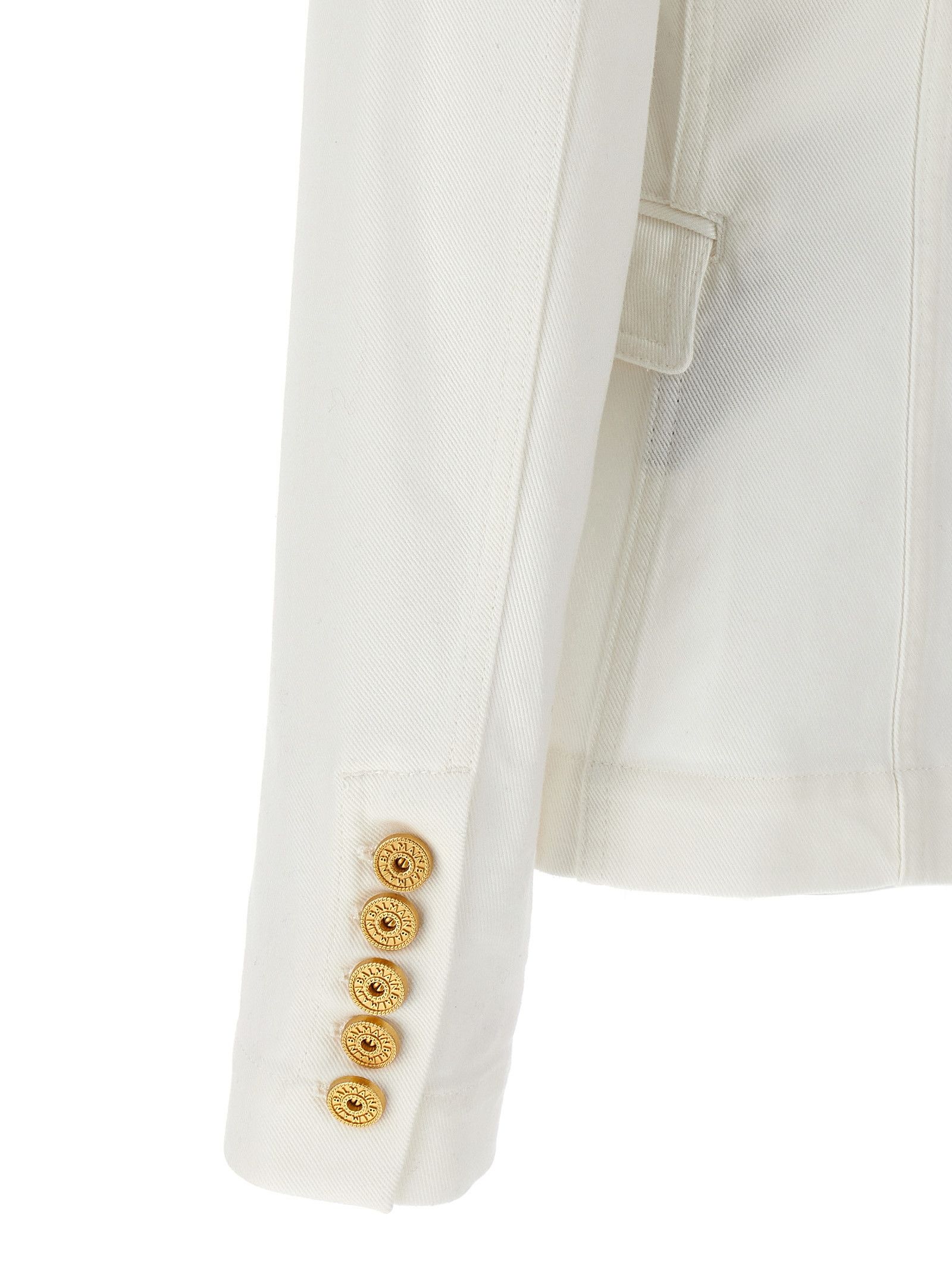Balmain Double-Breasted Denim Blazer Size XS / US 0-2 / IT 36-38 - 4 Thumbnail