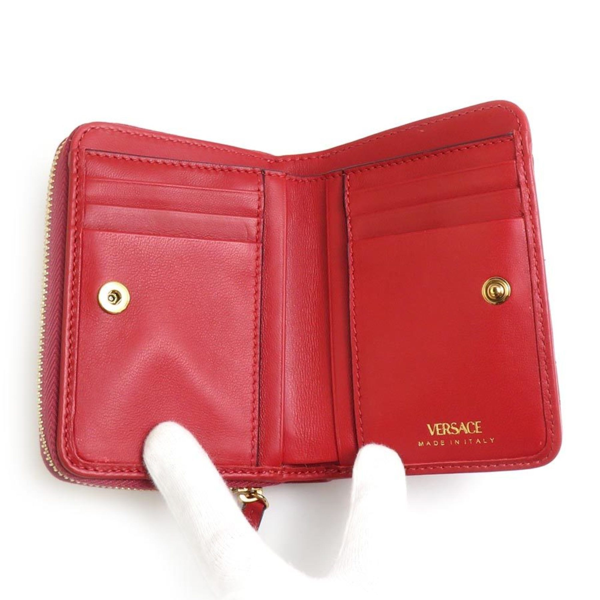 Versace Versace Bi-fold wallet Medusa leather red ladies h30651a Size ONE SIZE - 3 Thumbnail