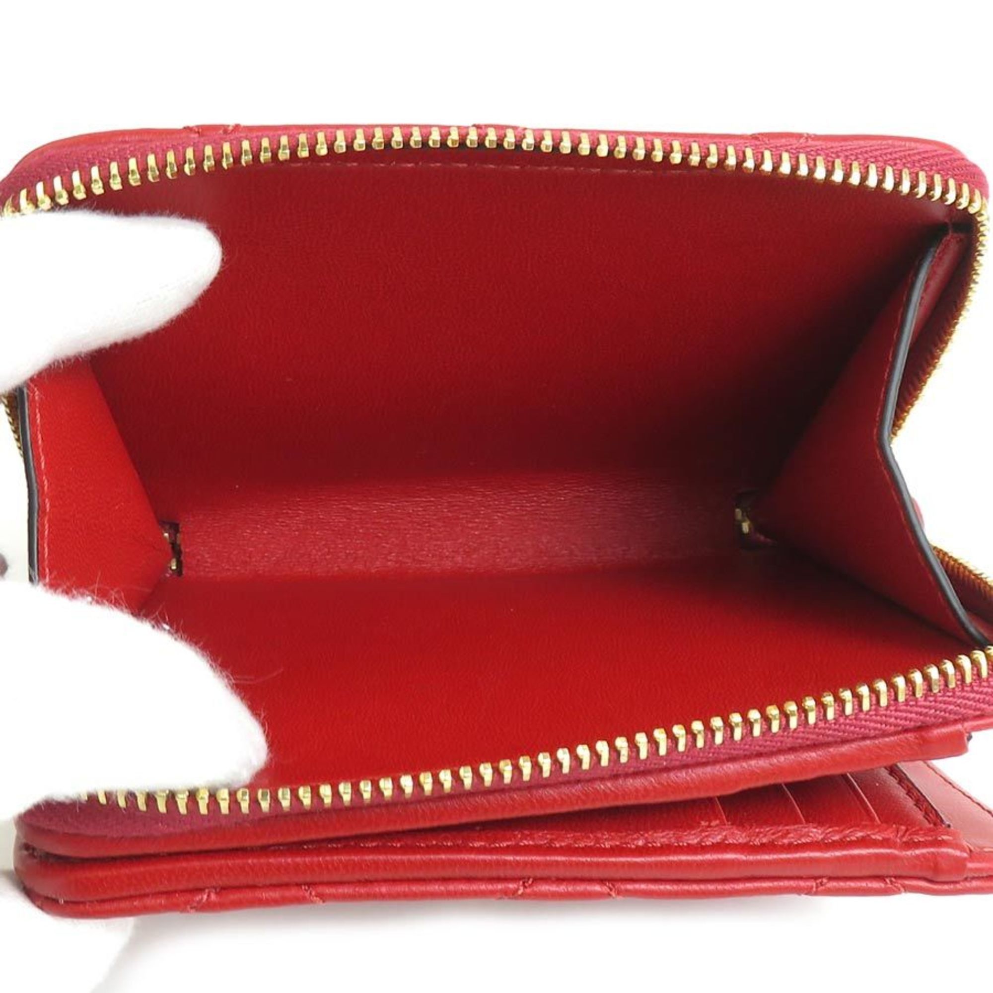 Versace Versace Bi-fold wallet Medusa leather red ladies h30651a Size ONE SIZE - 4 Thumbnail