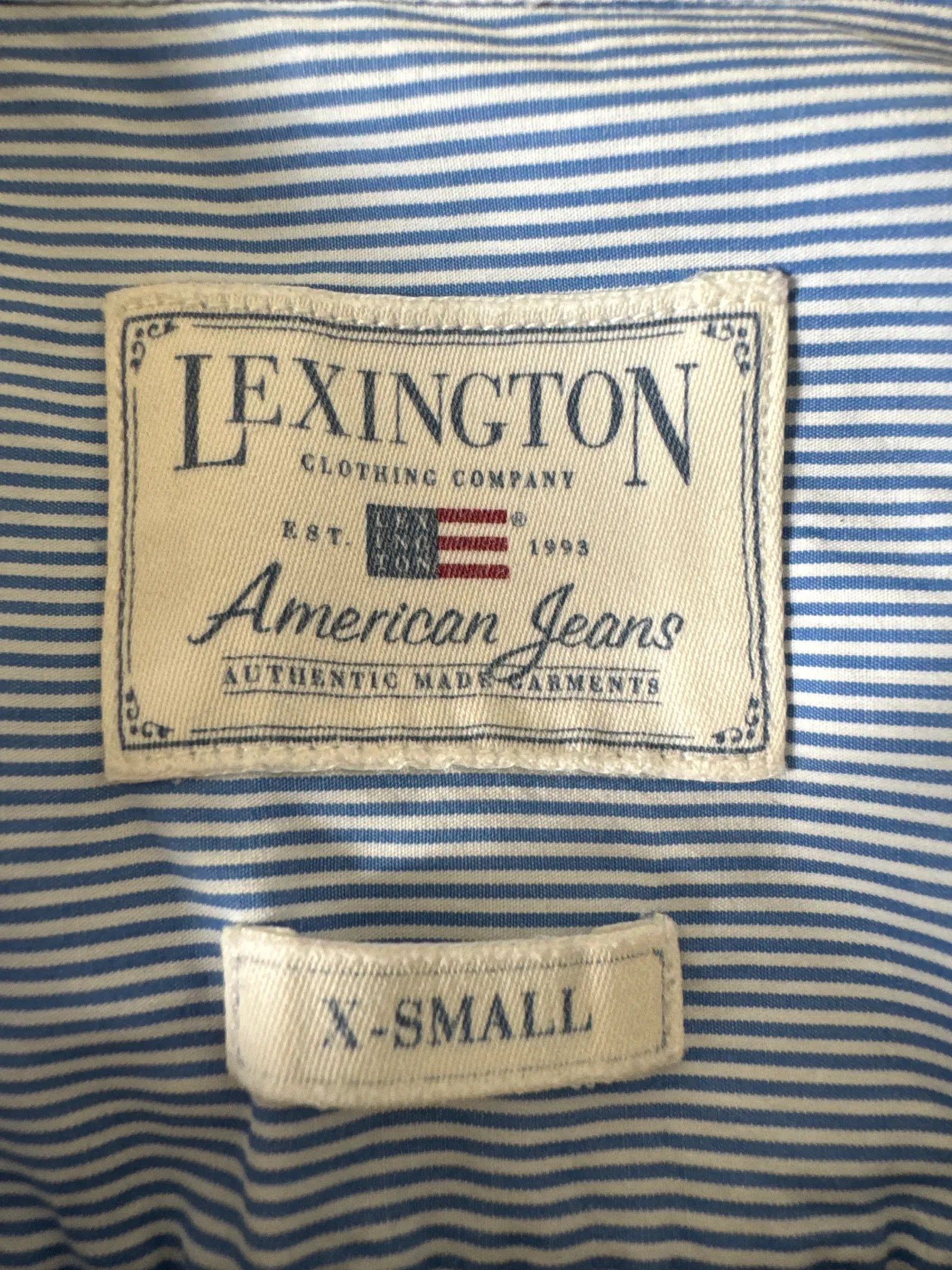 Other Lexington Klassisk blå-vitrandig skjorta Shirt Size XS / US 0-2 / IT 36-38 - 2 Thumbnail