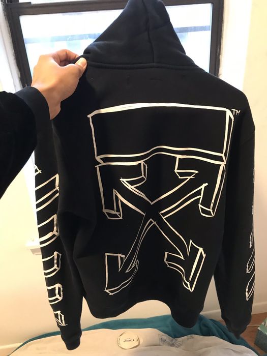 Off-White Diagonal Arrows Hoodie | Grailed