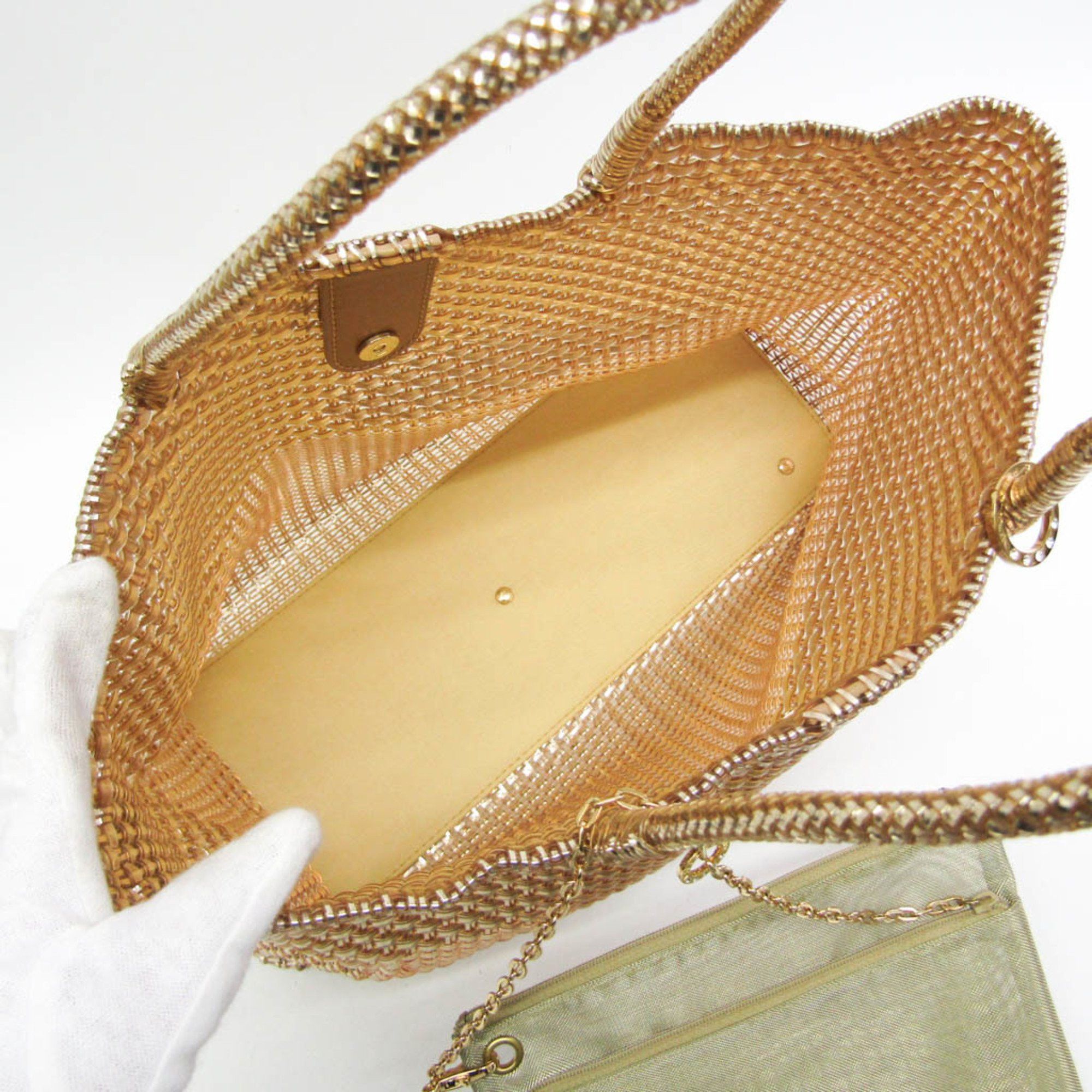 ANTEPRIMA Anteprima Intreccio Women's Wire,PVC Tote Bag Gold Size ONE SIZE - 3 Thumbnail