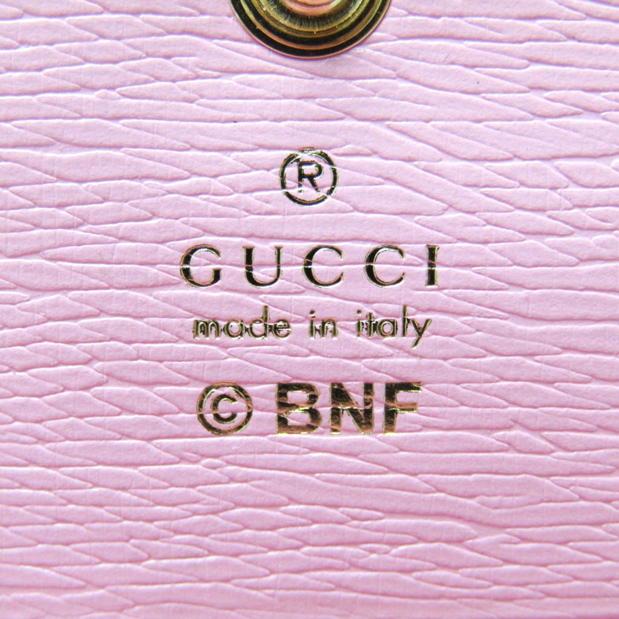 Gucci Gucci Bananya 701009 Women's Leather Wallet (bi-fold) Multi-color,Pink Size ONE SIZE - 10 Thumbnail