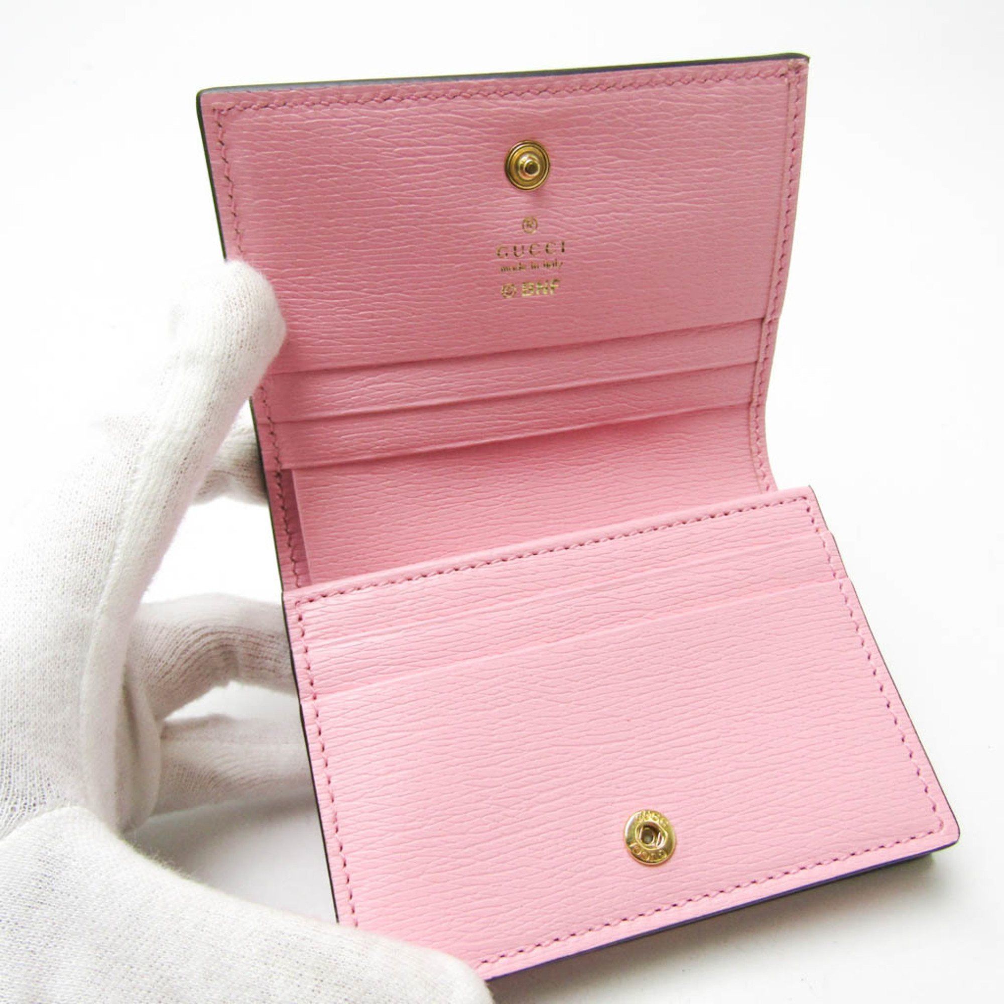 Gucci Gucci Bananya 701009 Women's Leather Wallet (bi-fold) Multi-color,Pink Size ONE SIZE - 3 Thumbnail