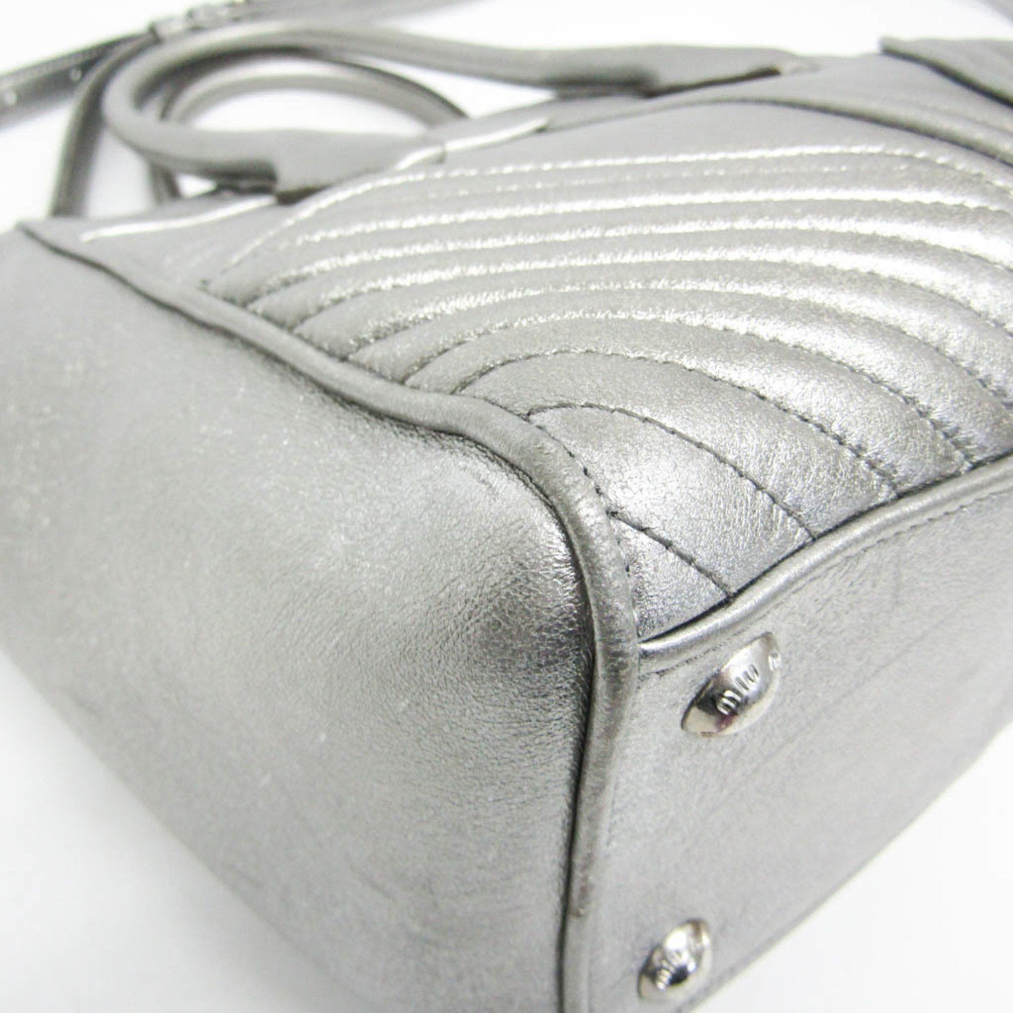 Miu Miu Miu Miu NAPPA BIKER 5BA145 Women's Leather Handbag,Shoulder Bag Silver Size ONE SIZE - 4 Thumbnail