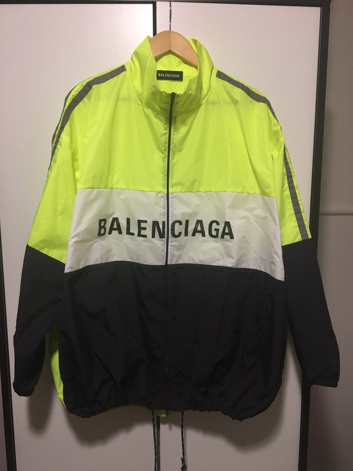 Balenciaga Neon Logo Track Jacket Grailed