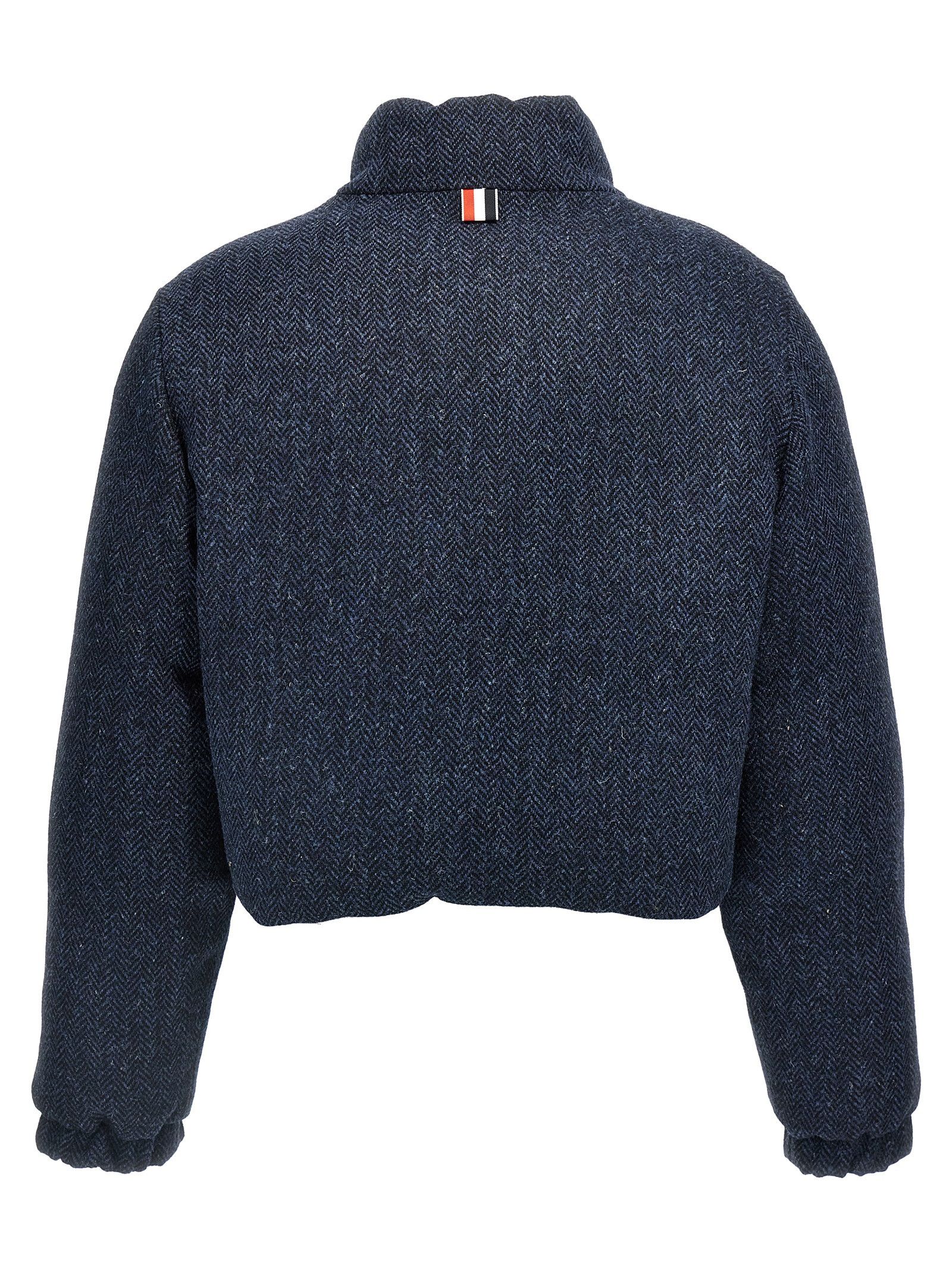 Thom Browne 'Herringbone Harris Tweed' Reversible Down Jacket Size M / US 6-8 / IT 42-44 - 3 Thumbnail