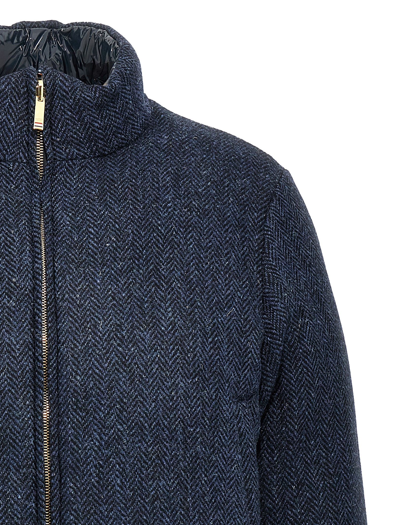 Thom Browne 'Herringbone Harris Tweed' Reversible Down Jacket Size M / US 6-8 / IT 42-44 - 4 Thumbnail
