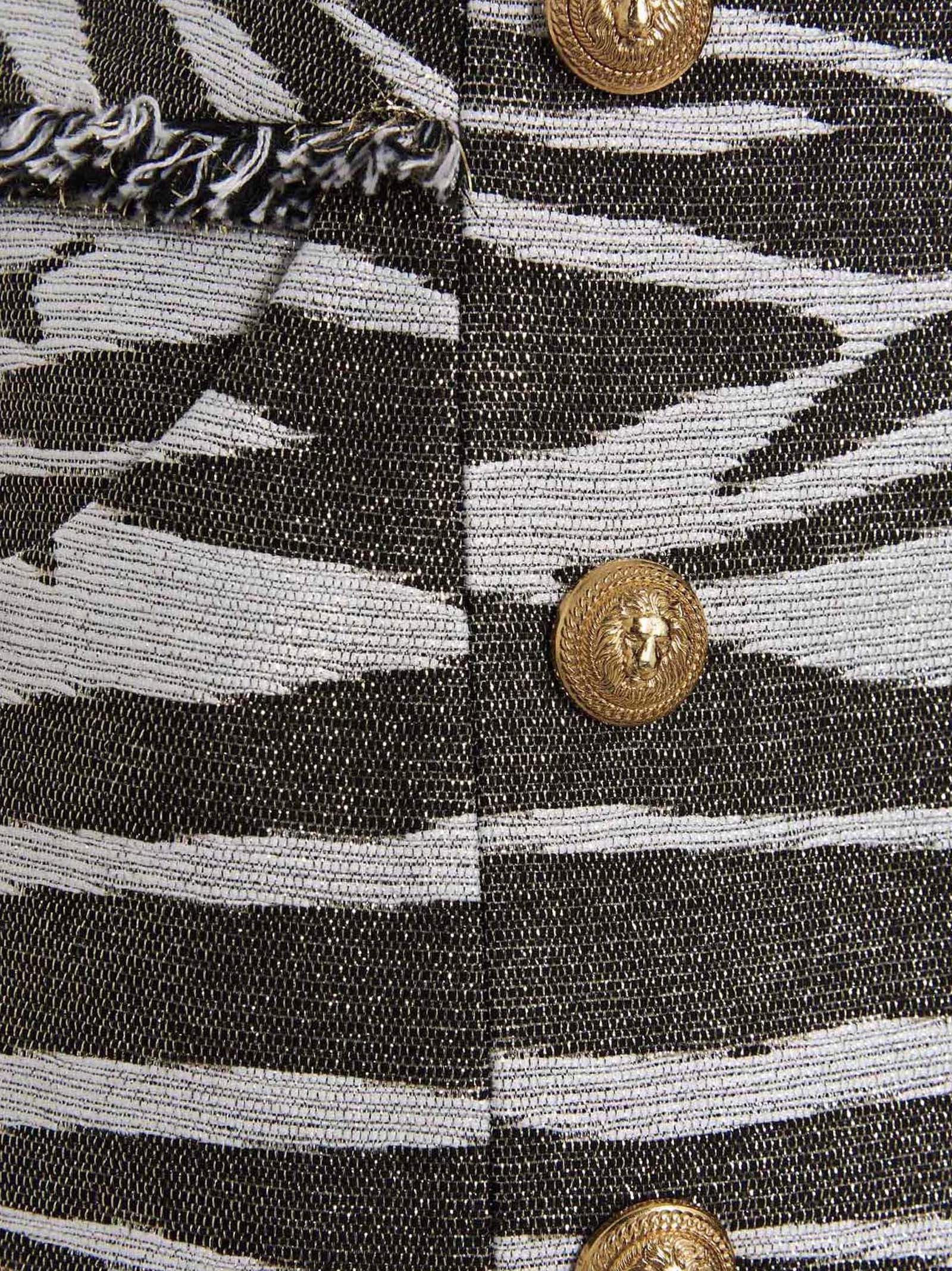 Balmain 'Lurex Zebra' Skirt Size 25" / US 0 / IT 36 - 4 Thumbnail