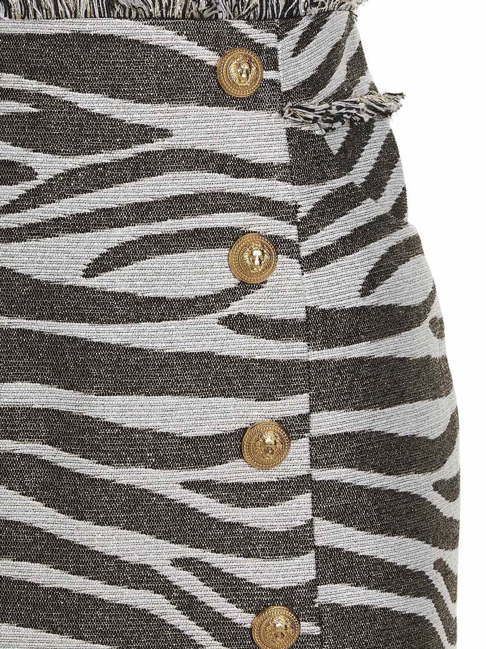 Balmain 'Lurex Zebra' Skirt Size 25" / US 0 / IT 36 - 3 Thumbnail