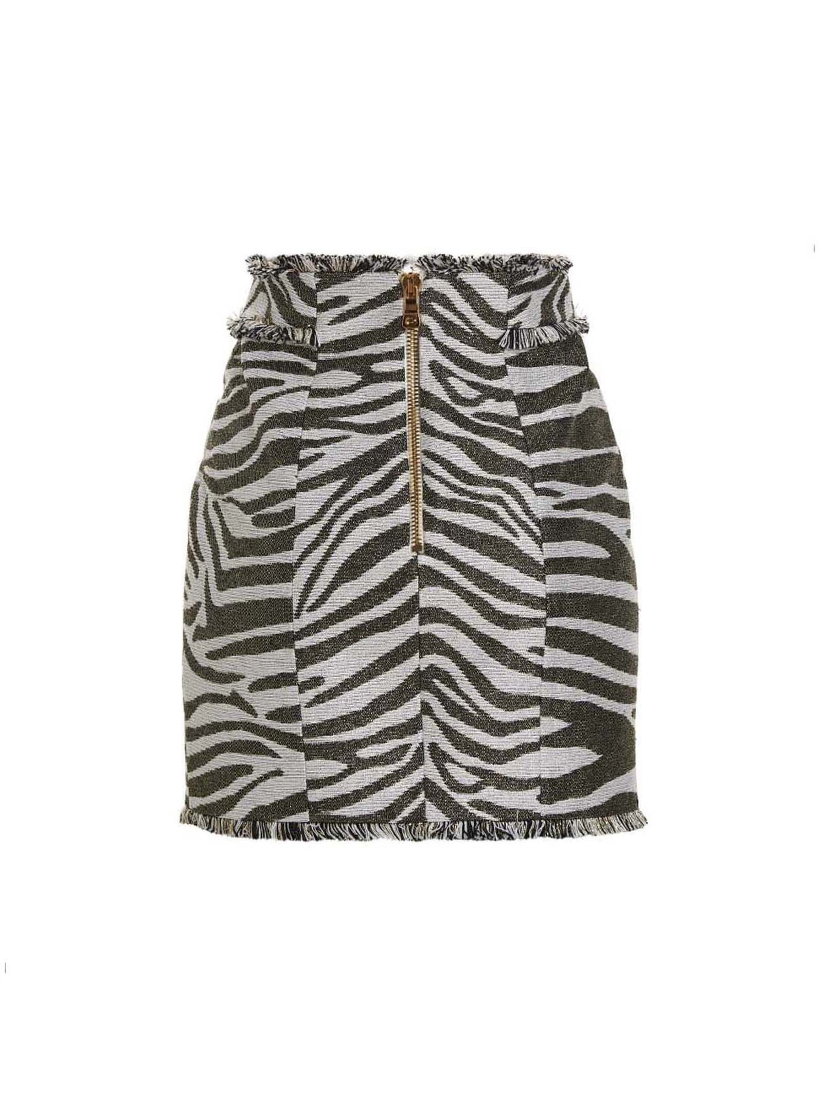 Balmain 'Lurex Zebra' Skirt Size 25" / US 0 / IT 36 - 2 Thumbnail