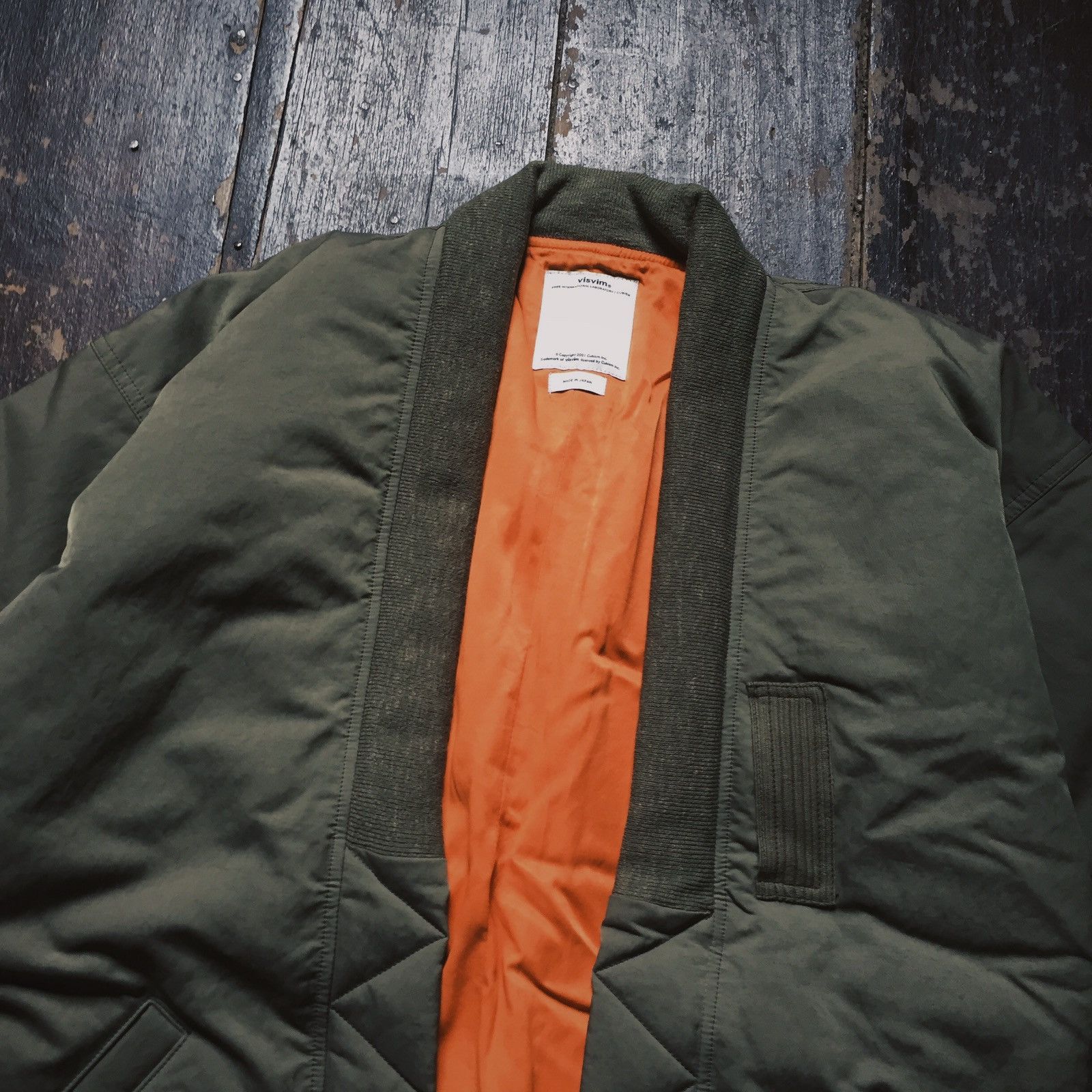 Visvim Sanjuro Kimono Down Jacket Olive Size US S / EU 44-46 / 1 - 2 Thumbnail
