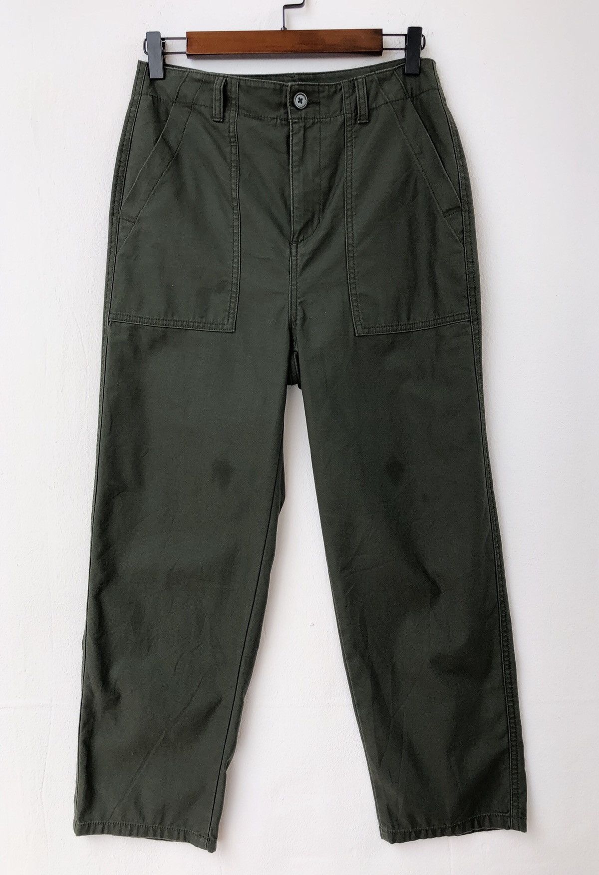 GU PATCH POCKET CASUAL MILITARY COLOUR TROUSERS
