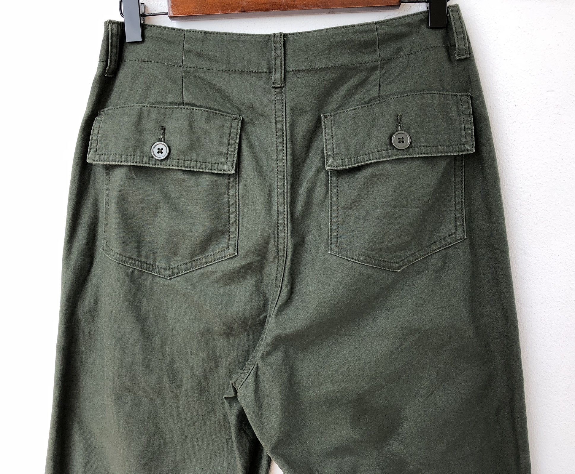 GU PATCH POCKET CASUAL MILITARY COLOUR TROUSERS