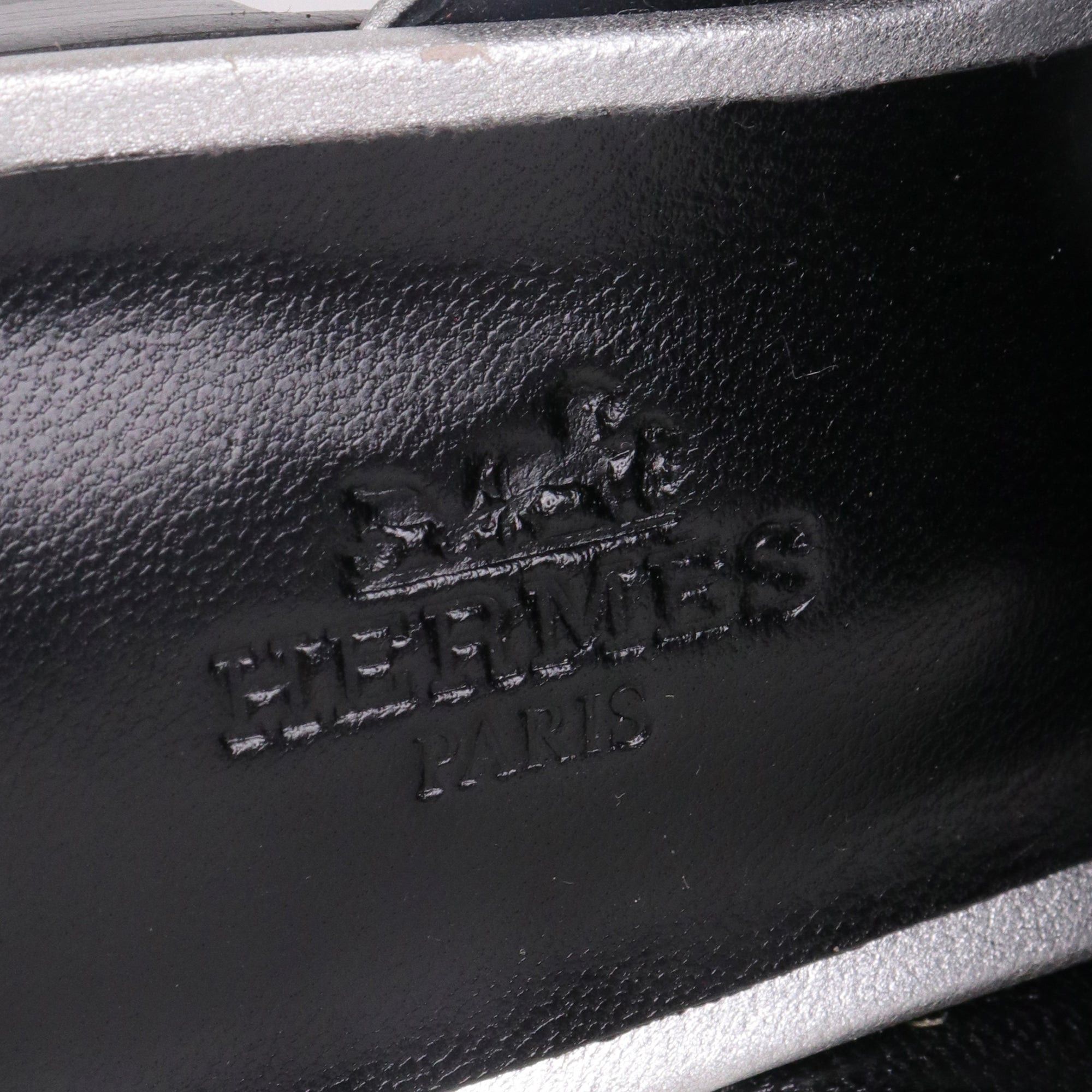 Hermes HERMÈS - Trocadéro Hermès mules in silver leather (T37) Size US 6 / IT 36 - 4 Thumbnail