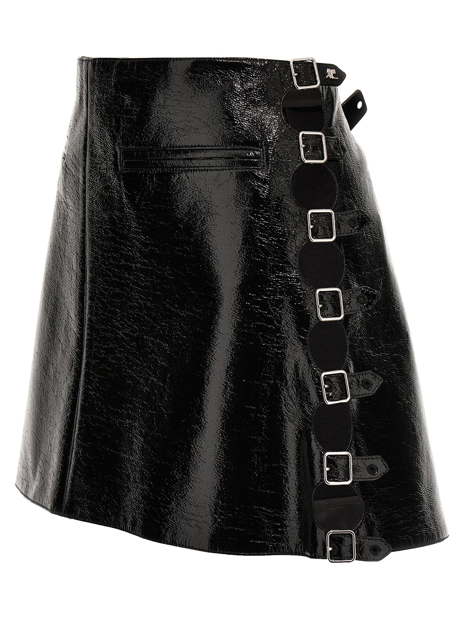 Courreges Vinyl Miniskirt Size 27" / US 4 / IT 40 - 3 Thumbnail