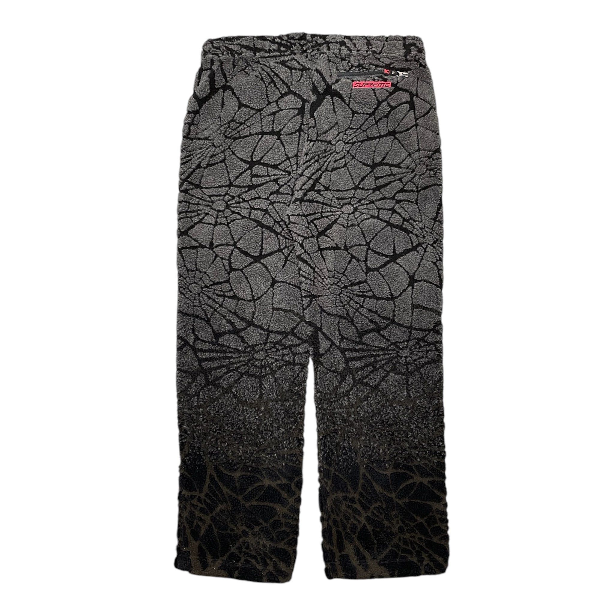 Supreme Spyder Web Polar Fleece Sweatpants Black | Grailed