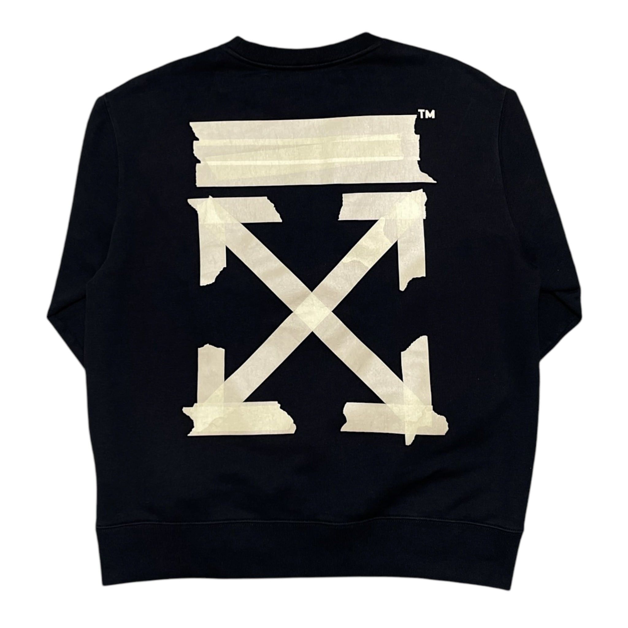 Off-White Tape Arrows Logo Crewneck Sweatshirt Black Size US XXL / EU 58 / 5 - 2 Thumbnail