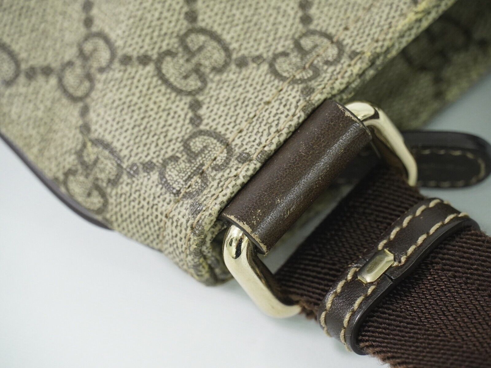 Gucci Supreme Gg Beige Canvas Shoulder Bag (Pre-Owned) Size ONE SIZE - 5 Thumbnail