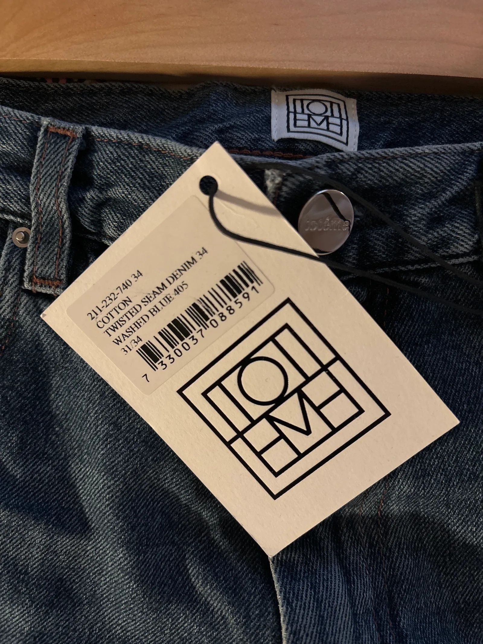 Toteme Toteme Twisted Seam Denim, washed blue 405 Jeans Size 31" - 3 Thumbnail