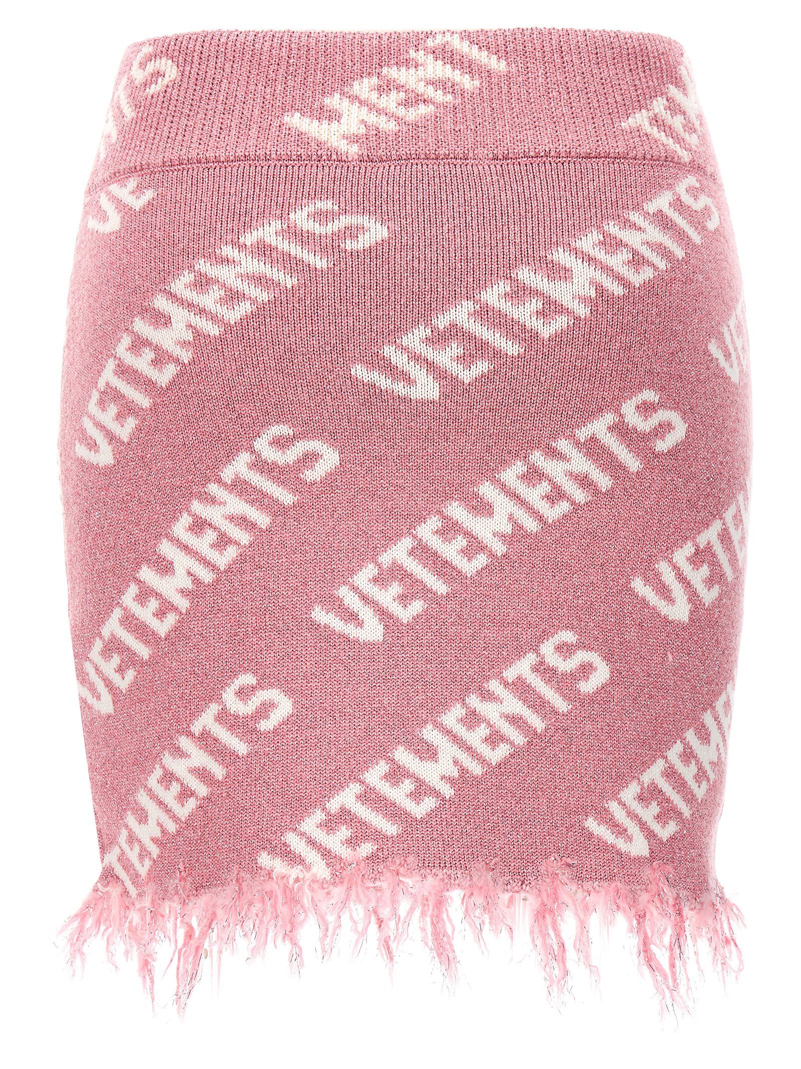 Vetements 'Iconic Lurex Monogram' Skirt Size 28" / US 6 / IT 42 - 2 Thumbnail