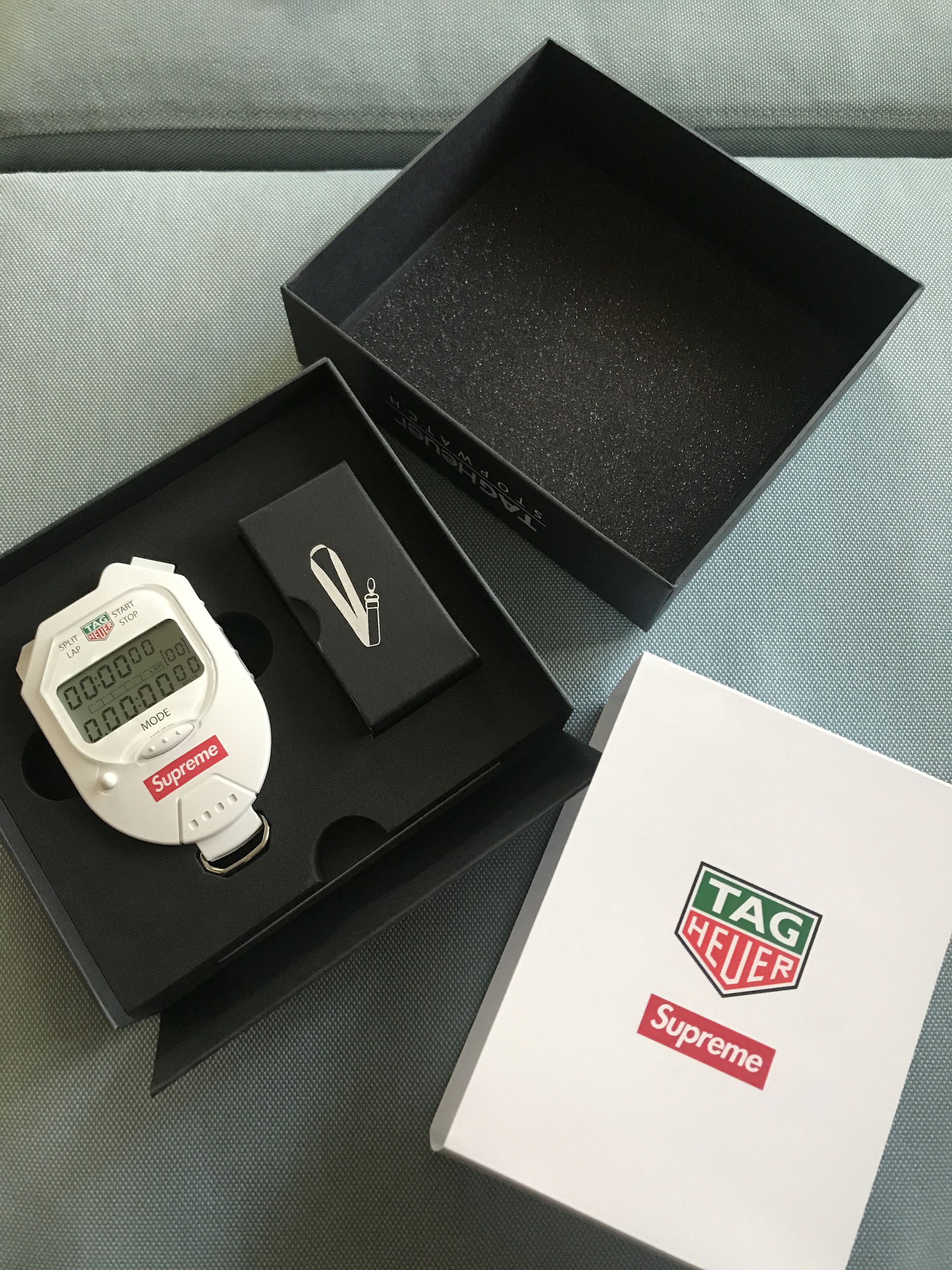 Supreme Supreme Tag Heuer Pocket Pro Stopwatch White | Grailed