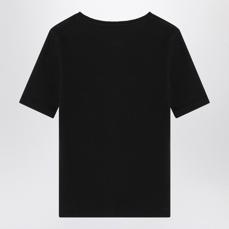 Anine Bing Anine Bing Black Short-Sleeved T-Shirt Size XS / US 0-2 / IT 36-38 - 2 Thumbnail