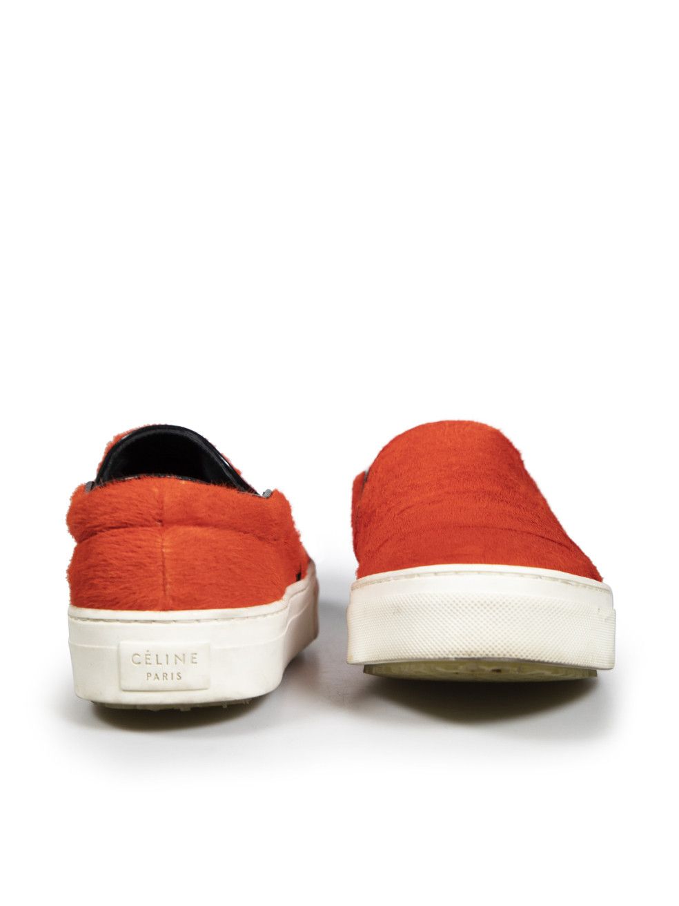 Celine Orange Pony Hair Slip On Trainers Size US 9 / IT 39 - 3 Thumbnail