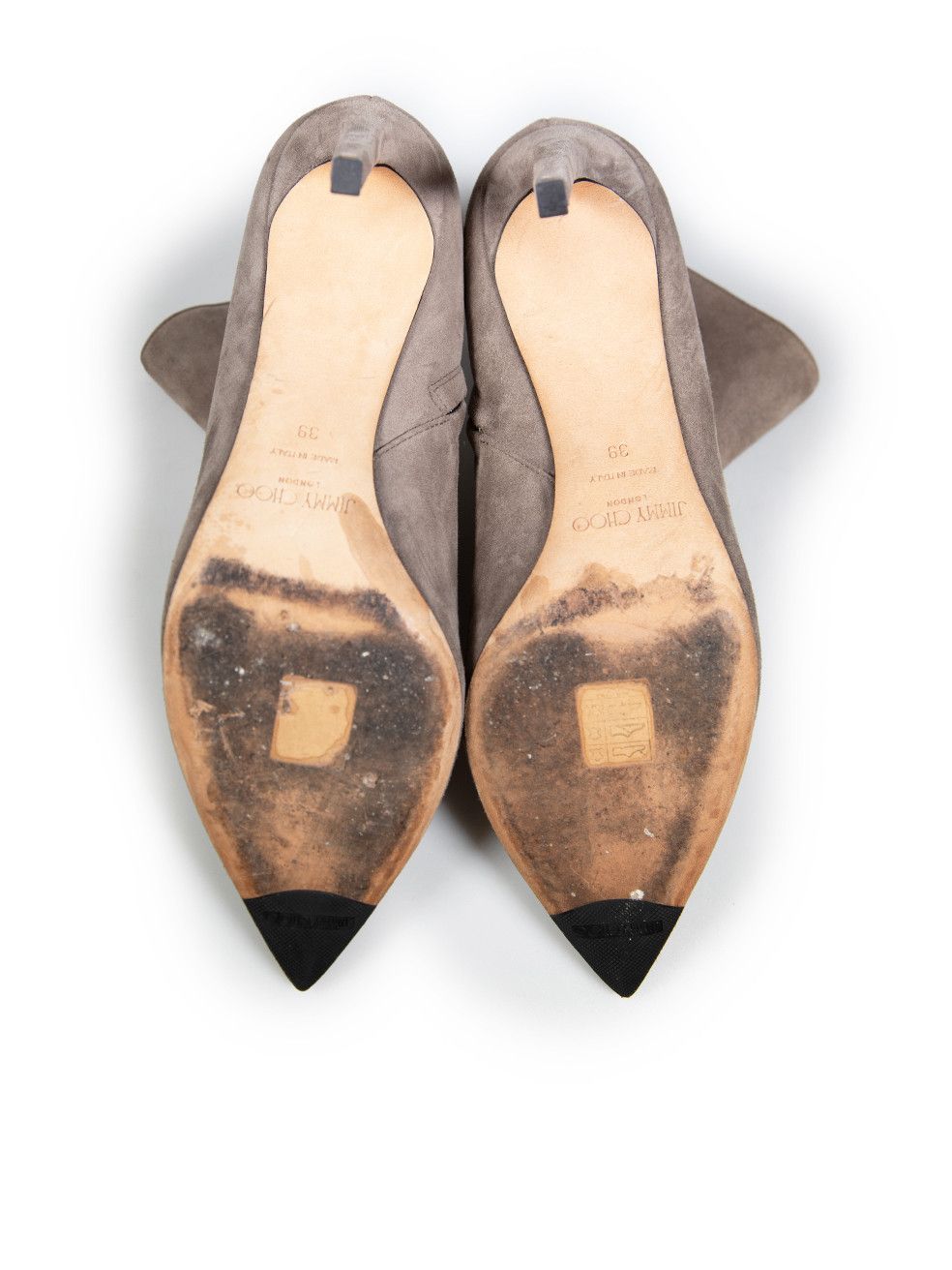 Jimmy Choo Grey Heeled Ankle Suede Boots Size US 9 / IT 39 - 4 Thumbnail