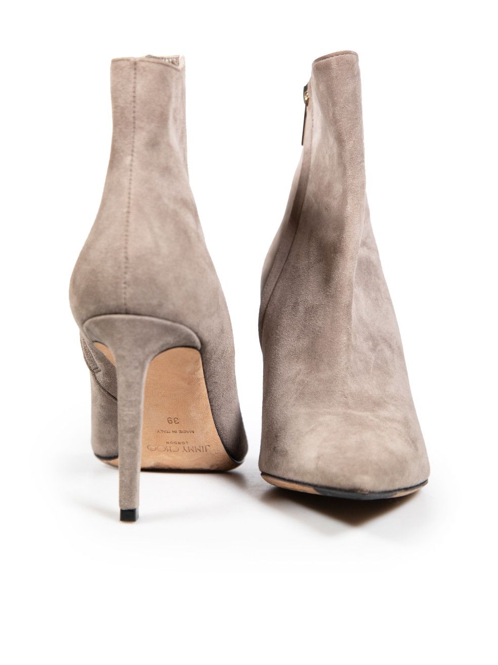 Jimmy Choo Grey Heeled Ankle Suede Boots Size US 9 / IT 39 - 3 Thumbnail