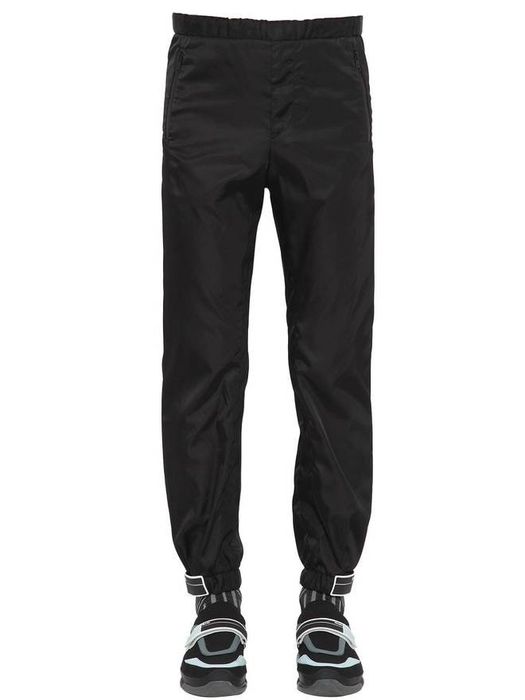 Prada rubber 2025 cuff jogger pants