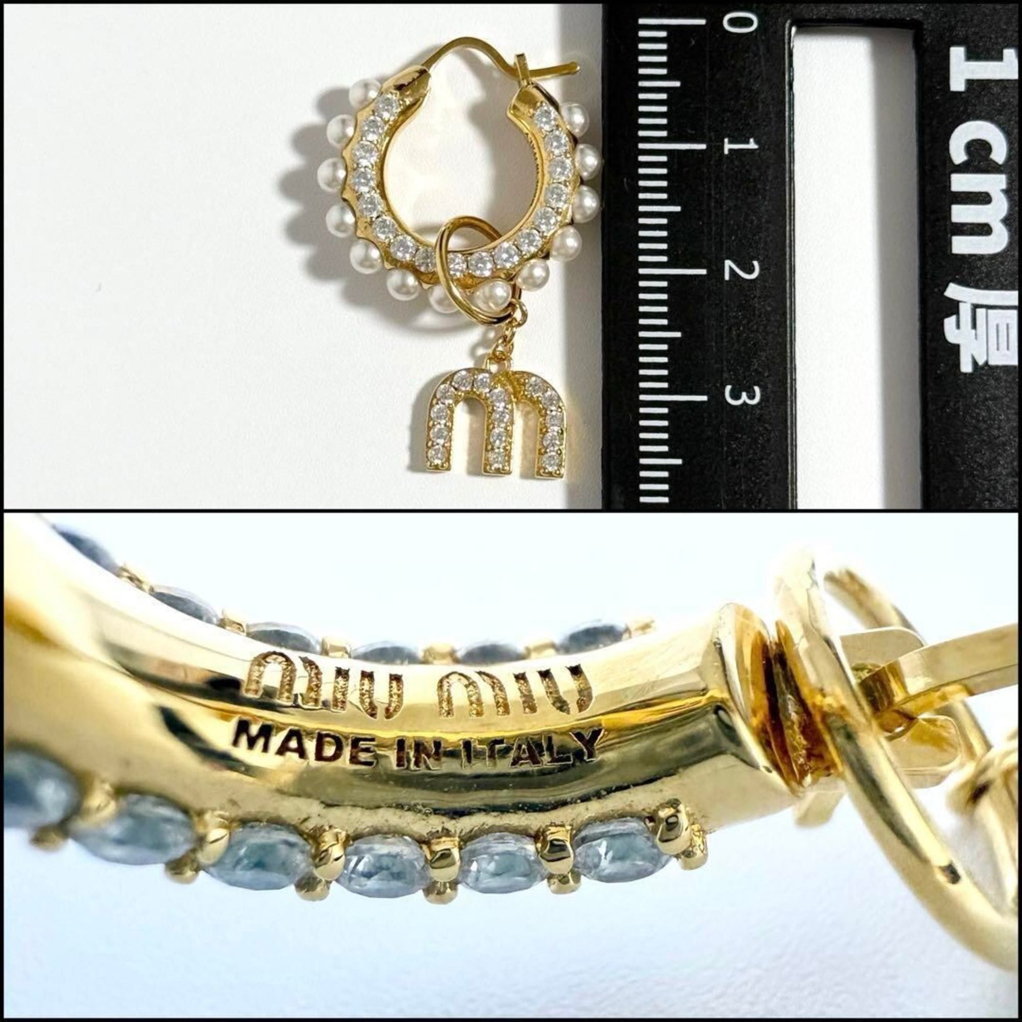 Miu Miu Miu Miu Miu Women's Hoop Asymmetric Drop Earrings Size ONE SIZE - 7 Thumbnail