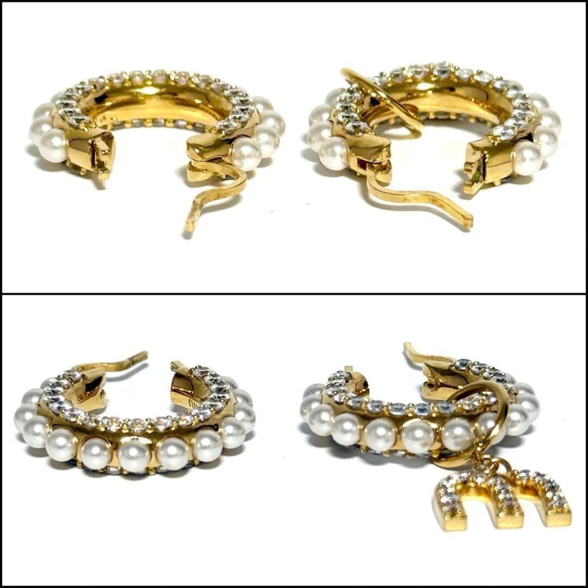 Miu Miu Miu Miu Miu Women's Hoop Asymmetric Drop Earrings Size ONE SIZE - 5 Thumbnail