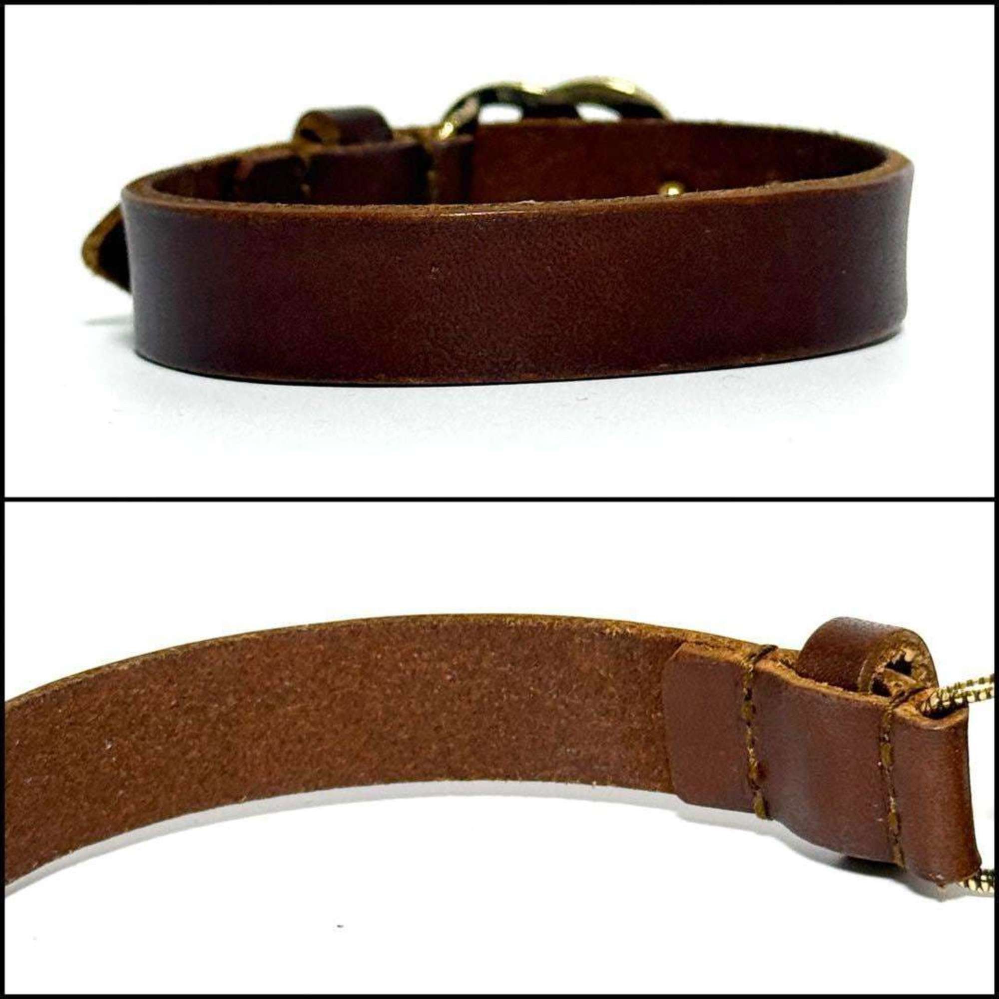 Gucci GUCCI Double G Leather Bracelet for Men and Women Size ONE SIZE - 3 Thumbnail