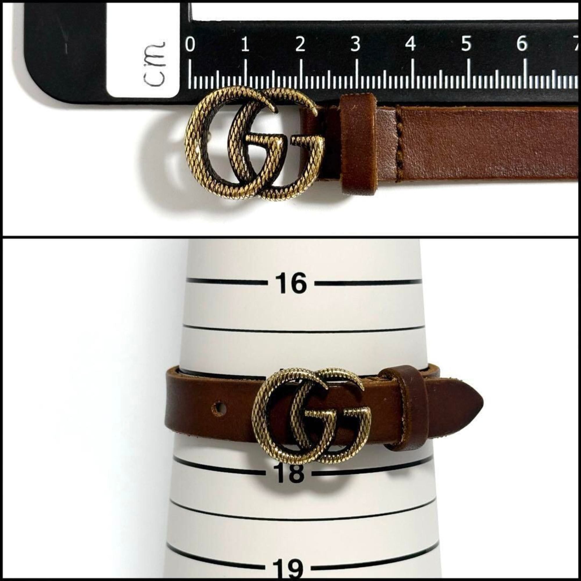 Gucci GUCCI Double G Leather Bracelet for Men and Women Size ONE SIZE - 7 Thumbnail