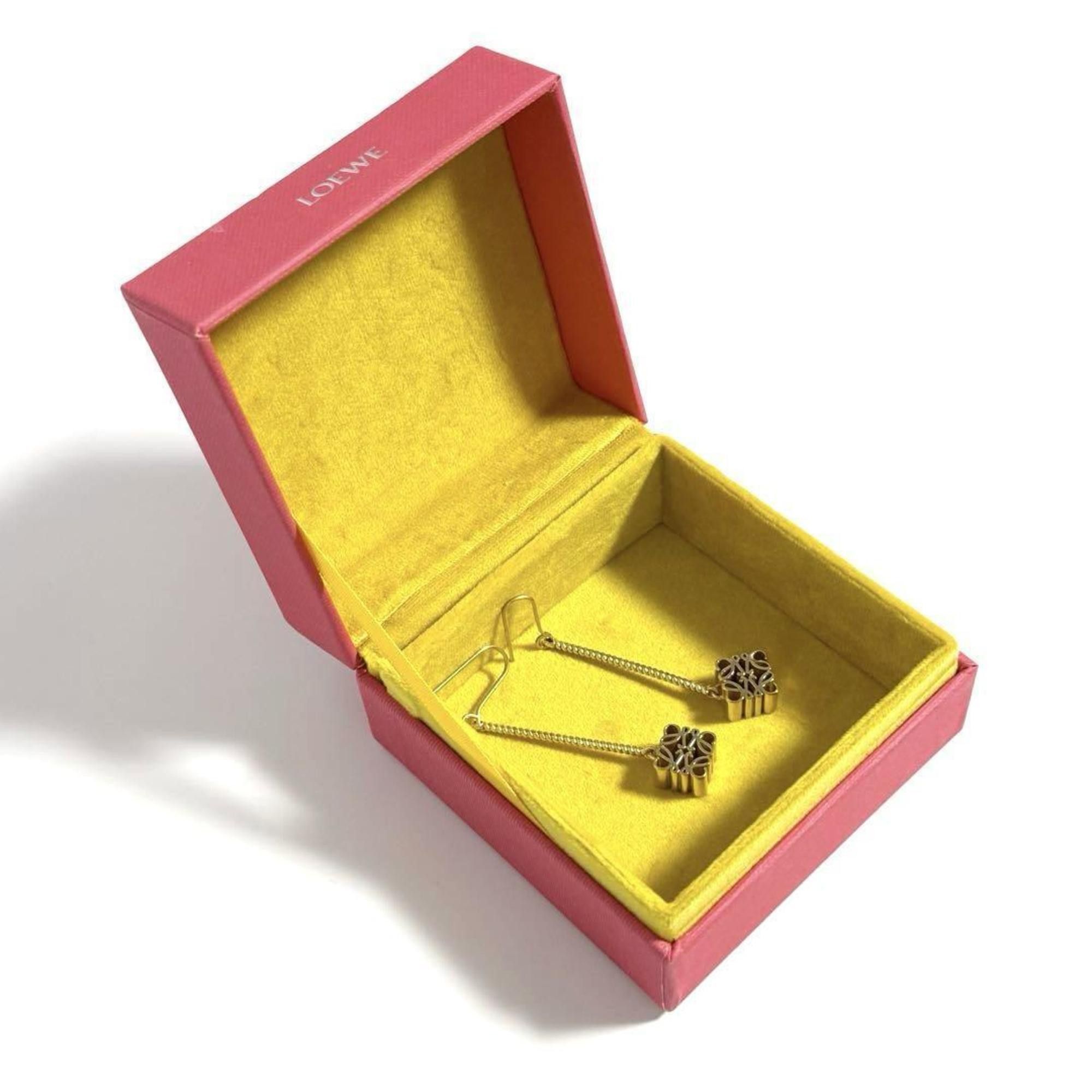 Loewe Loewe Women's Anagram Drop Hook Earrings in Gold Size ONE SIZE - 10 Thumbnail
