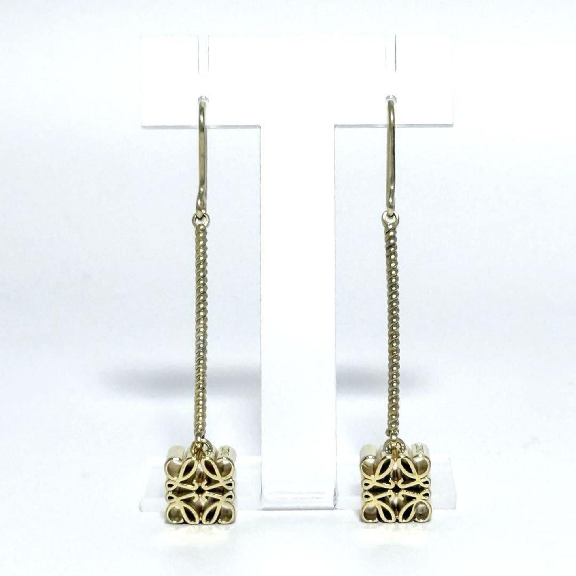 Loewe Loewe Women's Anagram Drop Hook Earrings in Gold Size ONE SIZE - 7 Thumbnail