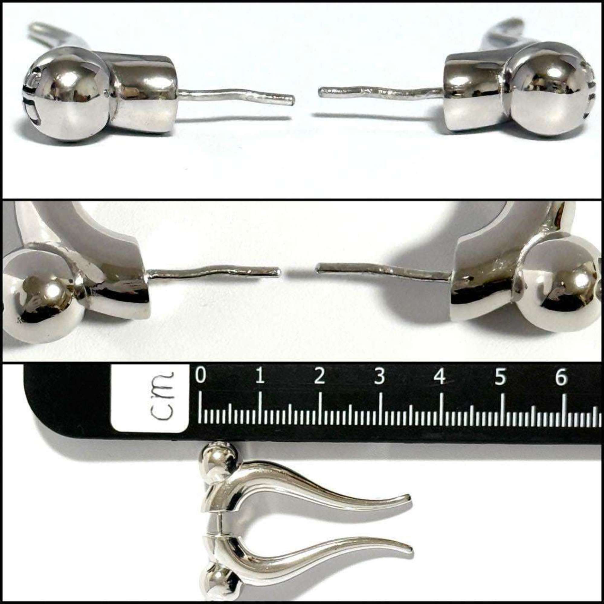 Balenciaga Balenciaga Men's and Women's Force Double Horn Earrings in Silver 925 Size ONE SIZE - 7 Thumbnail